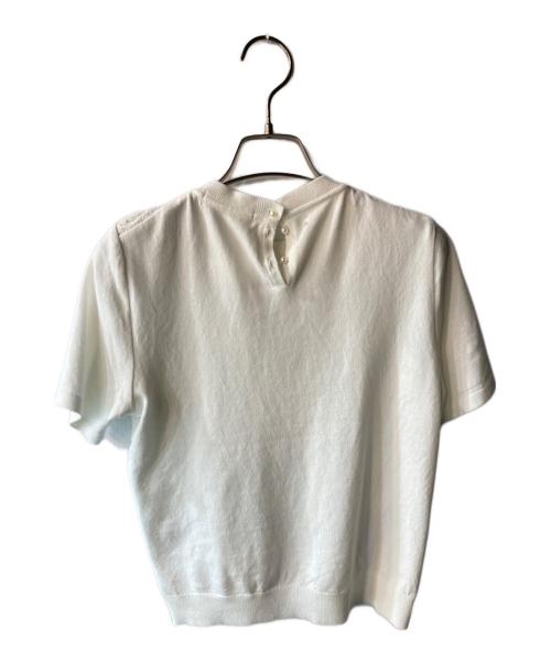 Maglie le cassetto（マーリエ ル カセット）Maglie le cassetto (マーリエ ル カセット) 3D刺繍レースプルオーバー ホワイト サイズ:7 未使用品の古着・服飾アイテム