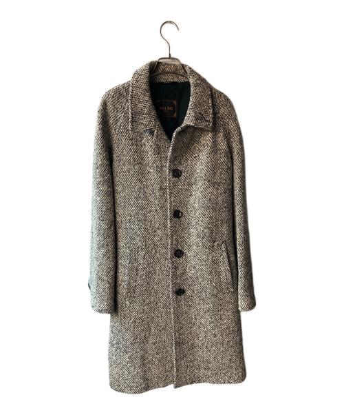 PALTO（パルト）PALTO (パルト) ステンカラーコート ブラック×ホワイト サイズ:50の古着・服飾アイテム