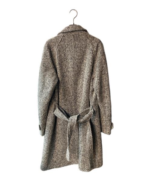 PALTO（パルト）PALTO (パルト) ステンカラーコート ブラック×ホワイト サイズ:50の古着・服飾アイテム