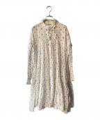 Candy Stripperキャンディーストリッパー）の古着「ティアードフラワーワンピース」｜ホワイト