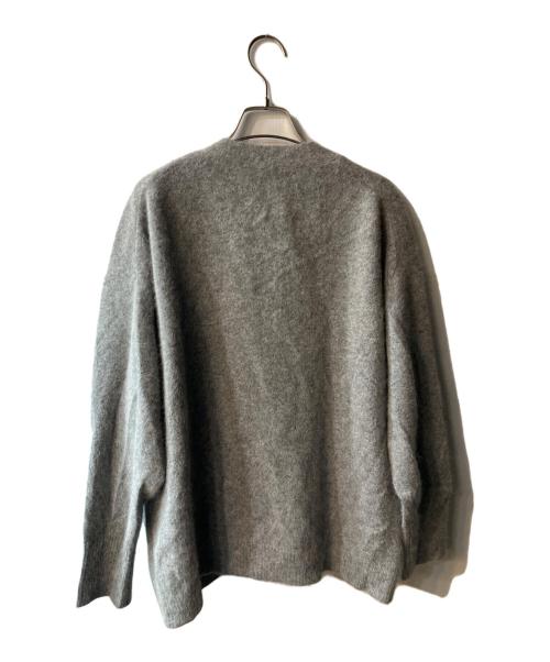 laruta（ラルータ）laruta (ラルータ) FOX混Vネックニットカーデ グレー サイズ:FREE 未使用品の古着・服飾アイテム
