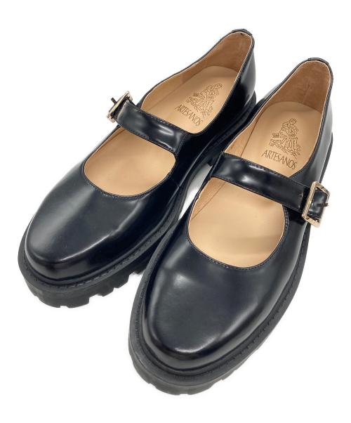 ARTESANOS（アルテサノス）ARTESANOS (アルテサノス) 厚底ストラップシューズ ブラック サイズ:39の古着・服飾アイテム