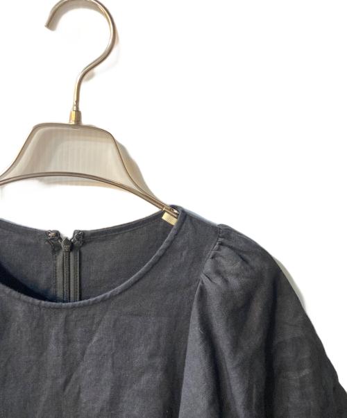 JOURNAL STANDARD（ジャーナルスタンダード）JOURNAL STANDARD (ジャーナルスタンダード) リネンパフスリーブマキシワンピース ブラック サイズ:36の古着・服飾アイテム