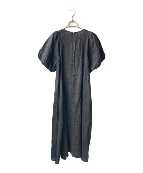 JOURNAL STANDARD（ジャーナルスタンダード）JOURNAL STANDARD (ジャーナルスタンダード) リネンパフスリーブマキシワンピース ブラック サイズ:36の古着・服飾アイテム