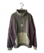 HUFハフ）の古着「ハーフジップスウェット」｜グレー