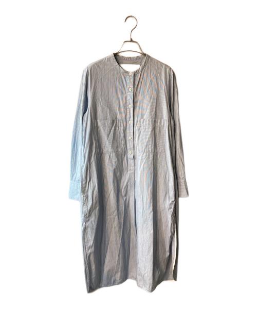 ticca（ティッカ）TICCA (ティッカ) ストライプシャツワンピース スカイブルー サイズ:freeの古着・服飾アイテム