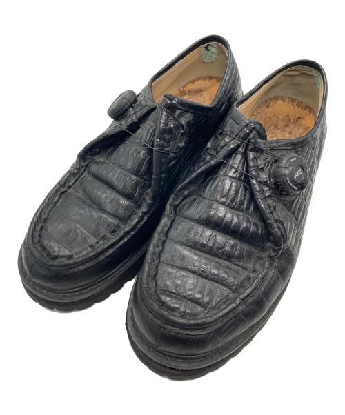 STEVEN ALAN（スティーブンアラン）STEVEN ALAN (スティーブンアラン) PG (ピージー) KNOCK BLACK LEATHER PLAYGROUND ブラック サイズ:42の古着・服飾アイテム