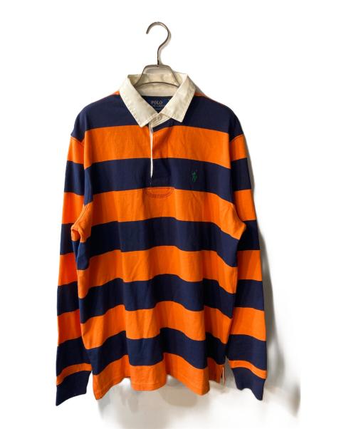 POLO RALPH LAUREN（ポロ・ラルフローレン）POLO RALPH LAUREN (ポロ・ラルフローレン) ラガーシャツ ネイビー×オレンジ サイズ:L 未使用品の古着・服飾アイテム