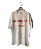 BURBERRYバーバリー）の古着「Horse Ferry Print Cotton Tee」｜ホワイト