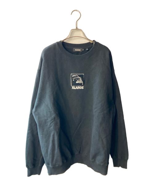 X-LARGE（エクストララージ）X-LARGE (エクストララージ) SQUARE OG CREWNECK SWEATSHIRT ブラック サイズ:Lの古着・服飾アイテム