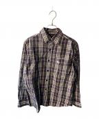 BURBERRY BLUE LABELバーバリーロンドンブルーレーベル）の古着「チェックシャツ」｜グリーン×ボルドー