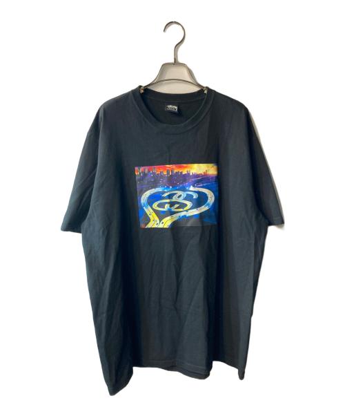 stussy（ステューシー）stussy (ステューシー) プリントTシャツ ブラック サイズ:Lの古着・服飾アイテム