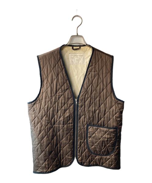 CAMIEL FORTGENS（カミエルフォートヘンス）CAMIEL FORTGENS (カミエルフォートヘンス) quilted vest ブラウン サイズ:Sの古着・服飾アイテム
