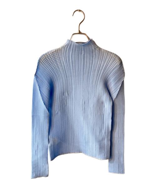 ISSEY MIYAKE（イッセイミヤケ）ISSEY MIYAKE (イッセイミヤケ) プリーツカットソー ブルー サイズ:2の古着・服飾アイテム