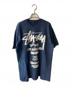 stussyステューシー）の古着「プリントTシャツ」｜ネイビー