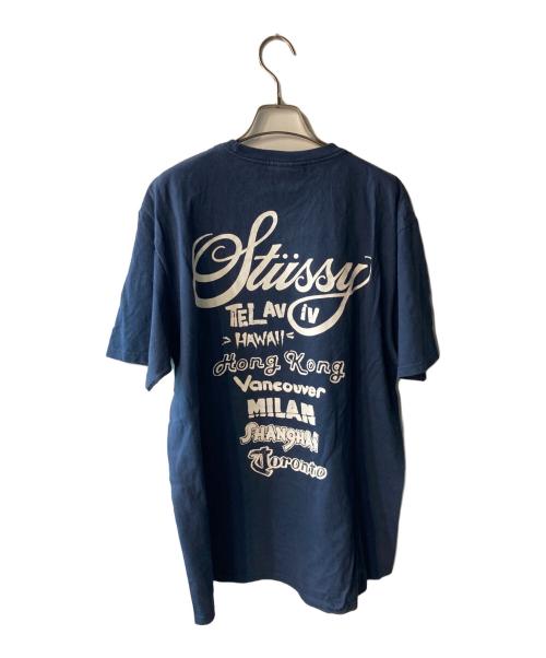 stussy（ステューシー）stussy (ステューシー) プリントTシャツ ネイビー サイズ:Lの古着・服飾アイテム