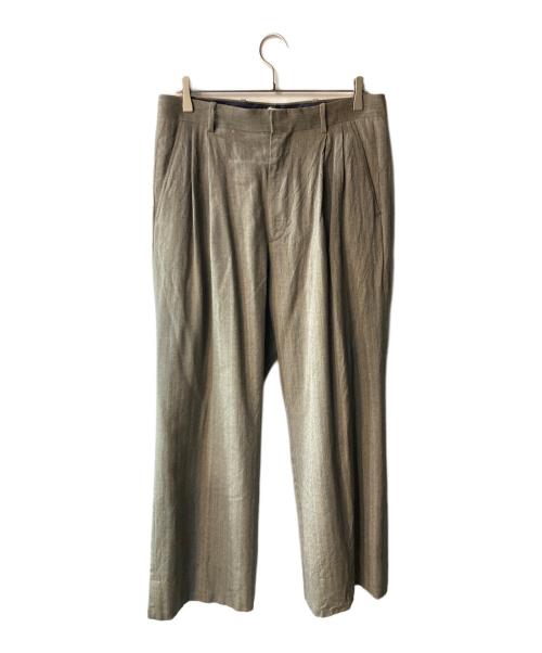 AURALEE（オーラリー）AURALEE (オーラリー) WOOL SILK HERRINGBONE WIDE SLACKS ベージュ サイズ:5の古着・服飾アイテム