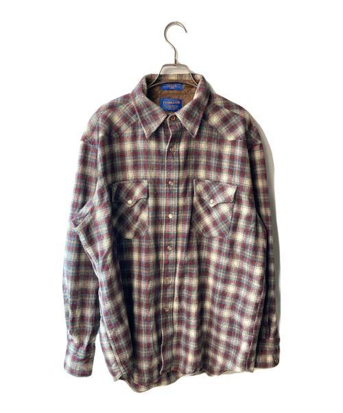 PENDLETON（ペンドルトン）PENDLETON (ペンドルトン) 90’Ｓ ネルシャツ ホワイト×レッド サイズ:Lの古着・服飾アイテム