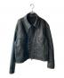 ZARA（ザラ）の古着「グラデーション フェイクレザー ジャケット」｜ブラック