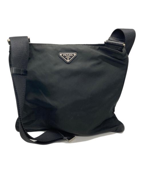 PRADA（プラダ）PRADA (プラダ) ナイロンショルダーバッグ ブラックの古着・服飾アイテム