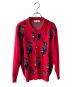 TTT MSW（ティー）の古着「Panther Knit Cardigan」｜レッド