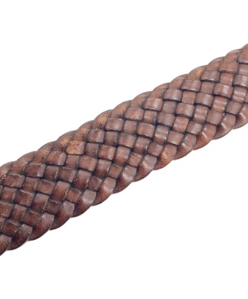 POLO RALPH LAUREN（ポロ・ラルフローレン）POLO RALPH LAUREN (ポロ・ラルフローレン) レザーメッシュベルト ブラウンの古着・服飾アイテム