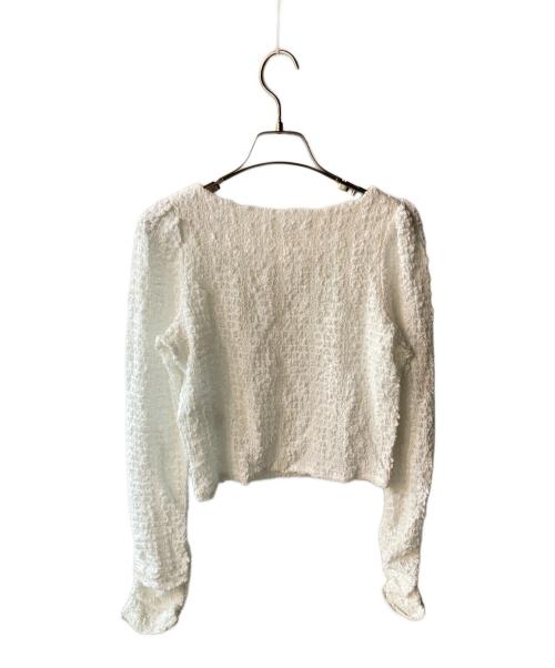 CELFORD（セルフォード）CELFORD (セルフォード) クロップドシャーリングブラウス ホワイト サイズ:freeの古着・服飾アイテム