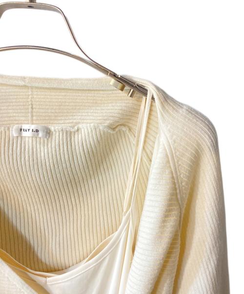 FRAY ID（フレイ アイディー）FRAY ID (フレイ アイディー) ニットドッキングカシュクールワンピース アイボリー サイズ:Sの古着・服飾アイテム