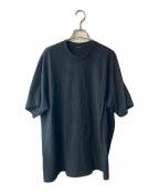 COMOLIコモリ）の古着「コットンジャージ ハンソデTシャツ」｜ブラック