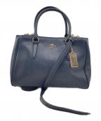 COACHコーチ）の古着「ミニ サリー キャリーオール バッグ」｜ネイビー