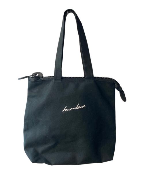 kawa-kawa（カワカワ）kawa-kawa (カワカワ) ビッグファスナートートバッグ ブラックの古着・服飾アイテム