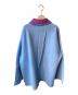 MAISON SPECIAL (メゾンスペシャル) ダブルフェイスプライムオーバークロシェカラーニットポロシャツ スカイブルー サイズ:S：5000円