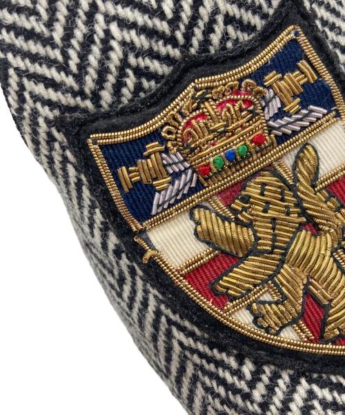 POLO RALPH LAUREN（ポロ・ラルフローレン）POLO RALPH LAUREN (ポロ・ラルフローレン) ヘリンボーンパンプス グレー サイズ:24㎝の古着・服飾アイテム