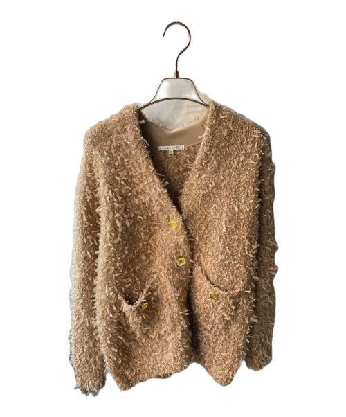 CADUNE（カデュネ）CADUNE (カデュネ) ラメカーディガン ベージュ サイズ:Sの古着・服飾アイテム