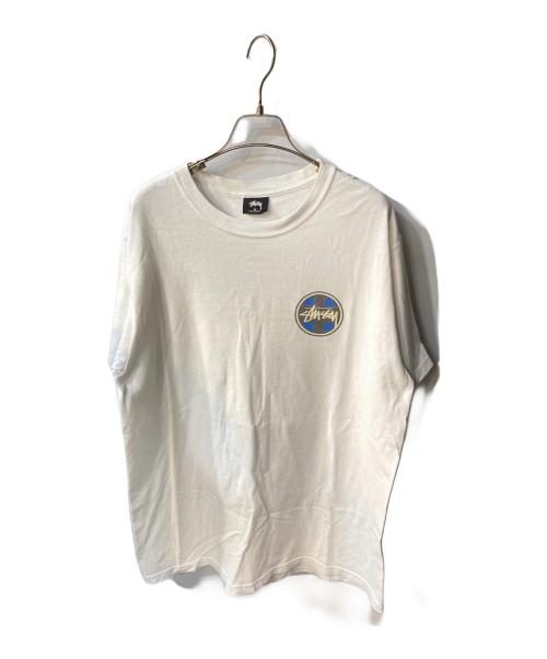 stussy（ステューシー）stussy (ステューシー) CROSS DOT TEE ホワイト サイズ:Mの古着・服飾アイテム