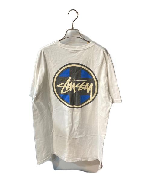 stussy（ステューシー）stussy (ステューシー) CROSS DOT TEE ホワイト サイズ:Mの古着・服飾アイテム