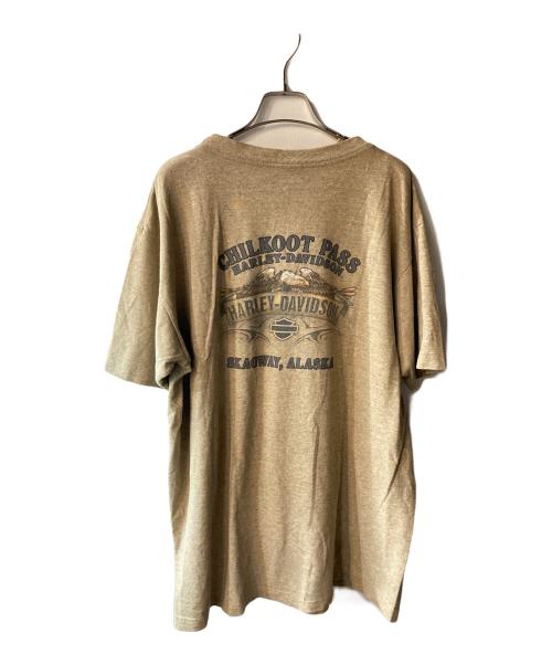 HARLEY-DAVIDSON（ハーレーダビッドソン）HARLEY-DAVIDSON (ハーレーダビッドソン) Tシャツ ベージュ サイズ:Lの古着・服飾アイテム