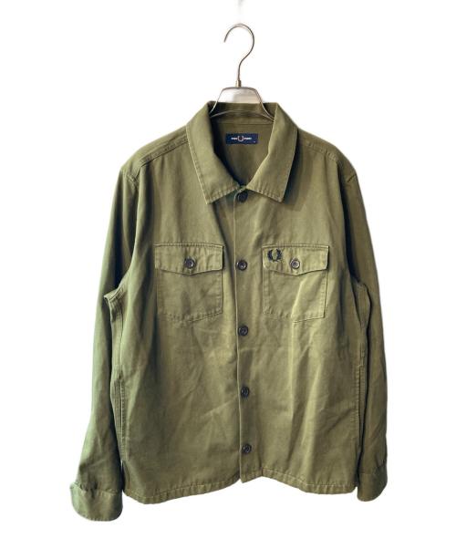 FRED PERRY（フレッドペリー）FRED PERRY (フレッドペリー) Twill Overshirt カーキ サイズ:Mの古着・服飾アイテム