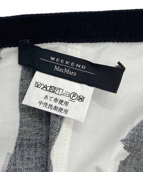 WEEKEND Max Mara（ウィークエンド マックスマーラ）Weekend Max Mara (ウィークエンド マックスマーラ) Tenuta Brushstroke-print Poplin Midi Skirt ブラック×ホワイト サイズ:不明の古着・服飾アイテム
