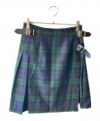 O'NEIL OF DUBLINオニールオブダブリン）の古着「ブラックウォッチスカート」｜ネイビー×グリーン