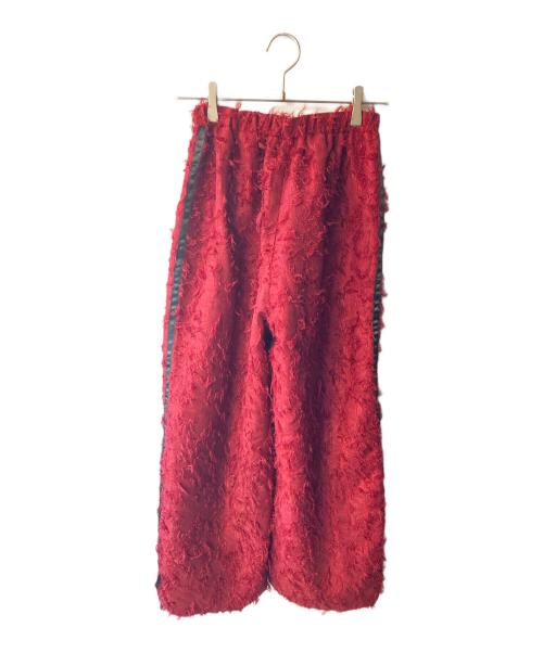VIOLETTA（ヴィオレッタ）VIOLETTA (ヴィオレッタ) サイドラインフリンジワイドパンツ レッド サイズ:Sの古着・服飾アイテム