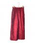 VIOLETTA（ヴィオレッタ）の古着「サイドラインフリンジワイドパンツ」｜レッド