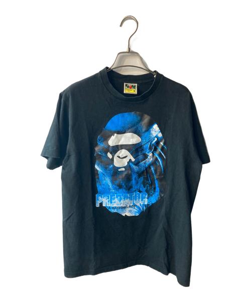 A BATHING APE（ア ベイシング エイプ）A BATHING APE (ア ベイシング エイプ) PREDATOR Tee ブラック サイズ:Mの古着・服飾アイテム