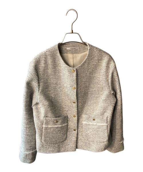 URBAN RESEARCH（アーバンリサーチ）URBAN RESEARCH (アーバンリサーチ) ツイードノーカラージャケット ホワイト サイズ:freeの古着・服飾アイテム