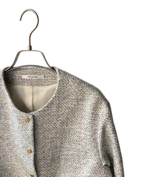 URBAN RESEARCH（アーバンリサーチ）URBAN RESEARCH (アーバンリサーチ) ツイードノーカラージャケット ホワイト サイズ:freeの古着・服飾アイテム