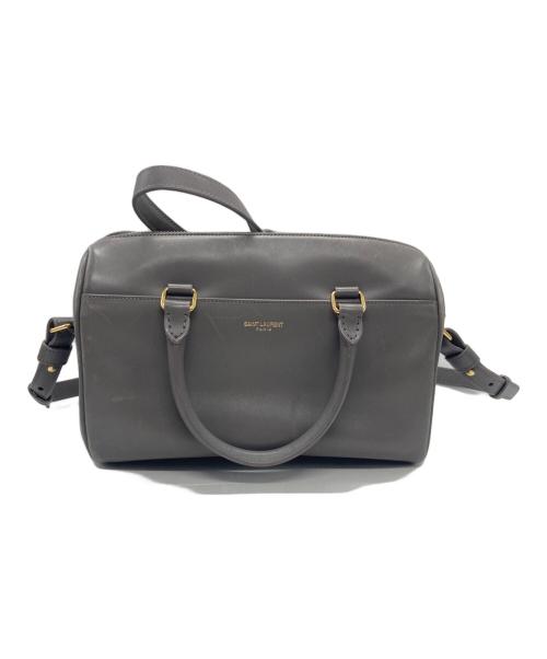 Saint Laurent Paris（サンローランパリ）Saint Laurent Paris (サンローランパリ) ベイビーダッフル ショルダーバッグ グレーの古着・服飾アイテム