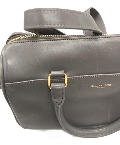 Saint Laurent Paris（サンローランパリ）Saint Laurent Paris (サンローランパリ) ベイビーダッフル ショルダーバッグ グレーの古着・服飾アイテム