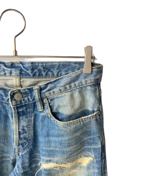 Hysteric Glamour（ヒステリックグラマー）Hysteric Glamour (ヒステリックグラマー) リペア加工デニムパンツ インディゴ サイズ:ｗ30の古着・服飾アイテム
