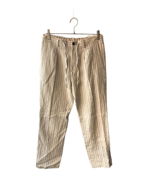Brilla per il gusto（ブリッラ ペル イルグースト）Brilla per il gusto (ブリッラ ペル イルグースト) リネンキャンディーストライプイージーパンツ ベージュ サイズ:48の古着・服飾アイテム