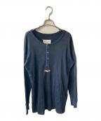 Maison Margielaメゾンマルジェラ）の古着「ヘンリーネックカットソー」｜ネイビー